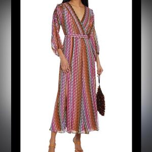 Multicolor Patterned Silk Norah Noh Dress